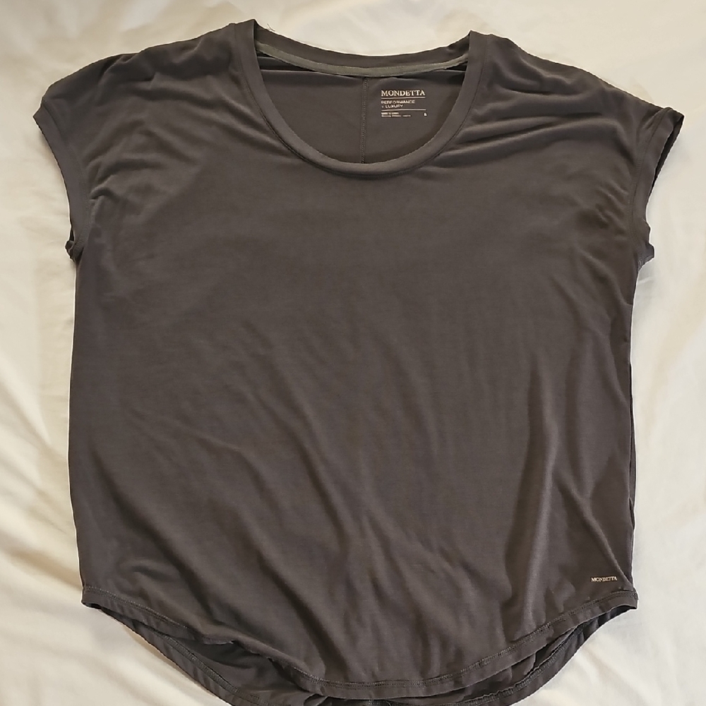 Mondetta Grayish Green Short Sleeve Shirt